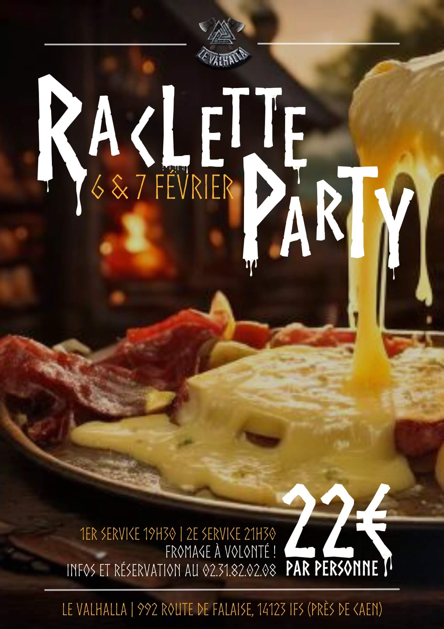 Raclette party_Le Valhalla_bar_viking_Caen_2026 (affiche)