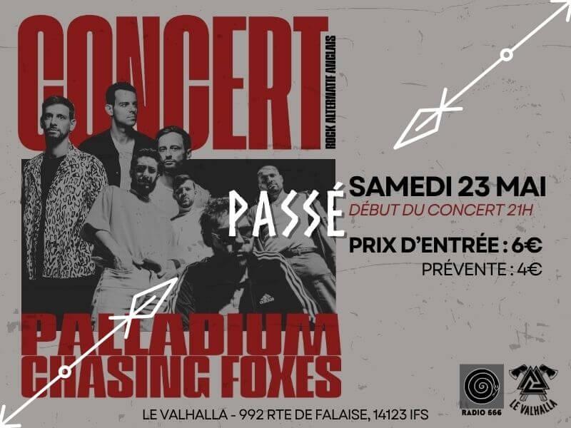 Concert : Chasing Foxes & Palladium (rock alternatif anglais)