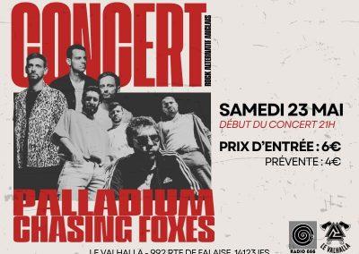Concert : Chasing Foxes & Palladium (rock alternatif anglais)