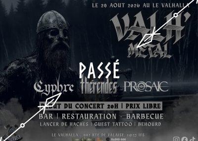 CONCERT VALH&rsquo;METAL : Cyphre | Prosaic | Therendes