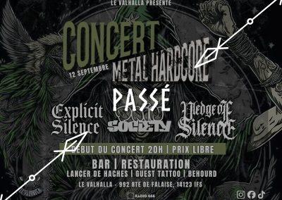 CONCERT METAL HARDCORE : Pledge of Silence | Pain Society | Explicit Silence