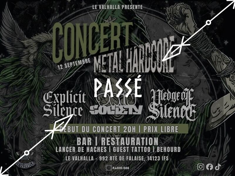 CONCERT METAL HARDCORE : Pledge of Silence | Pain Society | Explicit Silence