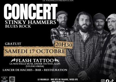 CONCERT BLUES ROCK : Stinky Hammers + flash tattoo